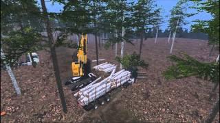 Farmign simulator 2015 Forestry: Loading trailer