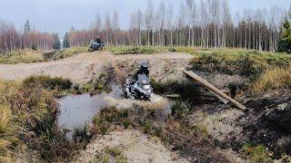 BMW R1250GSA, R1200GSA, R1200GSA dirt, mud, sand and water crossing [4K]