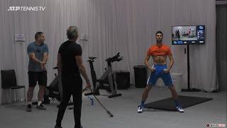 Novak Djokovic FUNNY Shows the Abdominal Muscles