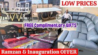 Ramzan Inauguration Dhamaka OFFER On Furniture Sofa Sets Dining Tables Cots With Complimentary Gifts