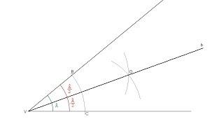 How to draw the angle bisector of any angle