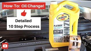 10th Gen Honda Accord 2.0 - How-To: Oil Change