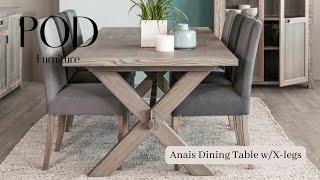 Anais Dining Table w/X-Leg