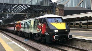 91111 & 82225 Depart London Kings Cross Railway Station from Platform 6 to Leeds.