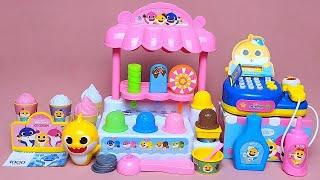 Baby Shark Ice Cream Store Cash Register Playset Satisfying with Unboxing Compilation Toys ASMR #319