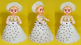 BEAUTIFUL WOOLEN DOLL CRAFT/HOW TO DECORATE DOLL WITH WOOLEN/oon ki gudiya sajaye