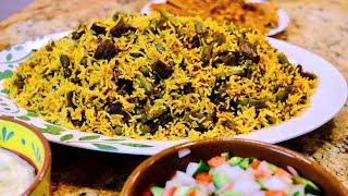 Lubia Polo (Persian Green Bean Rice) - Cooking with Yousef