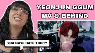 YEONJUN 'GGUM' MV &  'Mixtape: GGUM’ M/V BEHIND THE SCENES | TXT REACTION