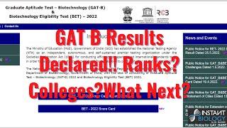 GAT B Results Declared!! Ranks? Colleges?What Next?