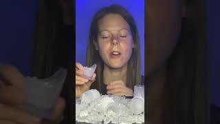  ICE BITING ASMR! #iceeating  #icechewing #SHORTS