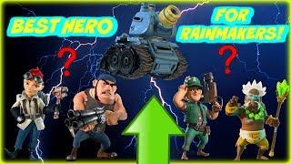 Boom Beach: Best HERO to Use with RAINMAKERS!?