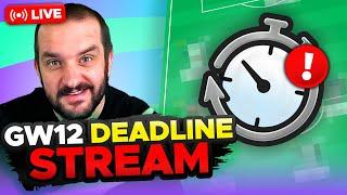 TRANSFERS MADE | FPL DEADLINE STREAM GAMEWEEK 12 | Fantasy Premier League Tips 2024/25