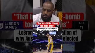LeBron on Austin Reaves’ 3rd quarter ejection  (via SpectrumSN/X)