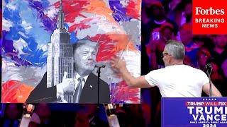 BREAKING: Artist Scott LoBaido Creates Trump Painting In Real Time At Madison Square Garden Rally