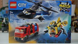 LEGO City 60462 Helicopter, Fire Truck & Submarine Remix - LEGO Speed Build Review