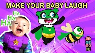 Visuals and Sounds for Babies  | Goofy Panda & Beebee  - Superheroes | Neroni Kids