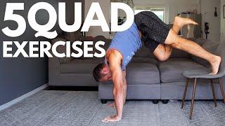 5 Exercises To Build Strong Quads At Home | No Equipment Leg Training