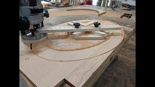 How To Build an Oval Cutting Jig (Elliptical Router Jig) Woodworking