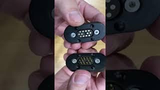 CEO demonstrates Swift-Dock-Magnetic, self aligning docking connector.