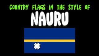 Country Flags, But In The Style Of Nauru