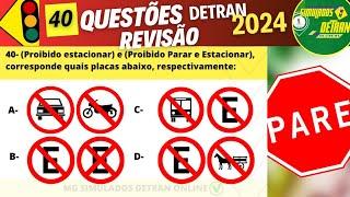 Questões da Prova teórica do Detran 2024 ,prova do detran 2024, #simuladodetran2024