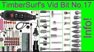 TimberSurf's Vid Bit No. 17 - Dremel bits explained