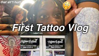 Vlog |come with me to get my 1st tattoo ever! |Nia Ayanna TV