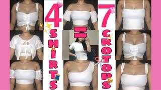 7 DIY Crop Tops from T-Shirts - Refashion Old Shirts