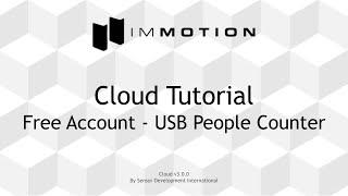 Cloud tutorial - Free Account - USB People Counter