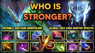 INTENSE HARD CARRY BATTLE | INVISIBLE SHOTGUN MORPHLING VS. GLOBAL CRIT DMG HUNTER SPECTRE DOTA 2