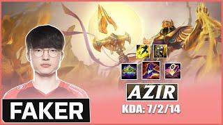 FAKER TRYHARD AZIR BEFORE WORLDS 2022 | AZIR VS IRELIA - LoL Pro Replays