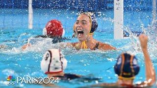 Spain turns on the jets against Team USA in women's water polo win | Paris Olympics | NBC Sports