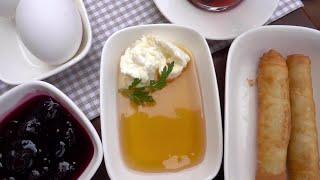 Traditional Turkish Breakfast Spread Stock Video