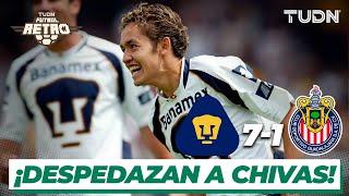 Futbol Retro: ¡Goliza histórica! Pumas humilló a Chivas en C.U. I Pumas 7-1 Chivas AP 2002 I TUDN