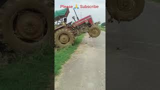 Massey Ferguson #very risky#climbing on the road#dangerous#drver#viral#