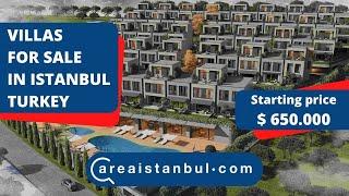 Villas for sale in Pendik Istanbul with private garden