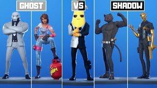 All Ghost vs Shadow Skins Edit Styles in Fortnite Chapter 2 Season 2!