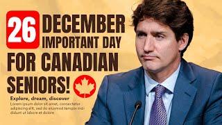 Important Day December 26: Canadian Seniors Receive OAS/CPP Payments | OAS Pension