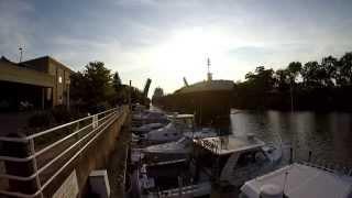 time lapse Manistee MI welcomes the M/V Buffalo to town