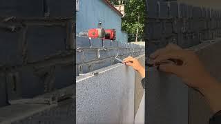 This is an example of a simple installation of hebel stone.#installation #constructionwork #popular