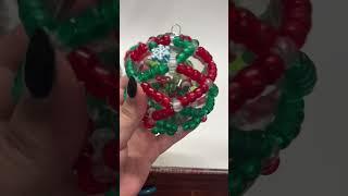 Christmas Craft Idea: Kandi Ornaments!  #craftaddict #christmascrafts #kandi