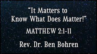 It Matters to Know What Does Matter!