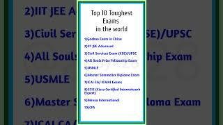 World's Most Challenging Exams Revealed