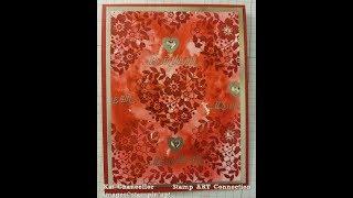 Stamp ART Connection's Bloomin' Love Brusho Colored and Embossed Valentine Card