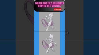 Only 1% can find the 5 differences between the 2 MEWTWO?| FUNNY TESTS