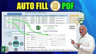 How to AUTOMATICALLY  Fill PDF Forms Using Microsoft Excel in 1 CLICK