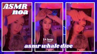 Over 1 hour of asmr whale dive + ocean sounds  | Instant relaxation