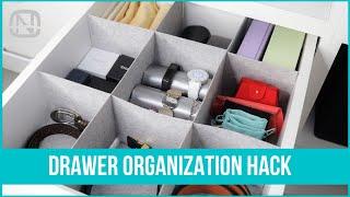 DIY How to make a drawer organizer - Drawer divider hack | OrgaNatic