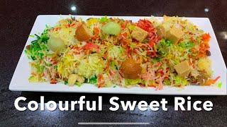 Colourful Rice || Muntanjan Rice Recipe || Sweet Rice || Meethe Chawal || Murats Pakistani Kitchen