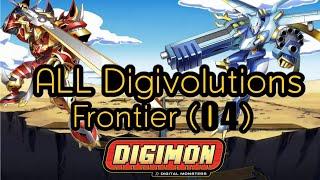 All Digivolutions HD: Digimon Frontier (Season 4, English)